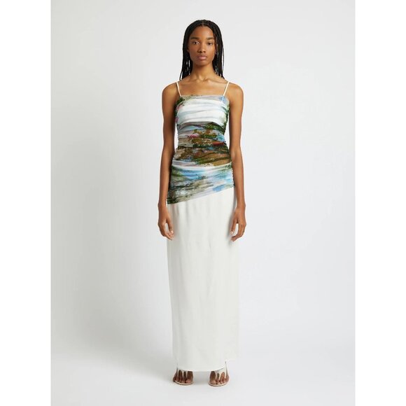 Christopher Esber Lucid Sheer Panel Dress in Lucid Garden Print 0 New Long Gown - Picture 11 of 15